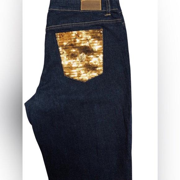 Vintage ROCA Wear Woman’s Jeans with Gold Sequin Pockets - Picture 7 of 14